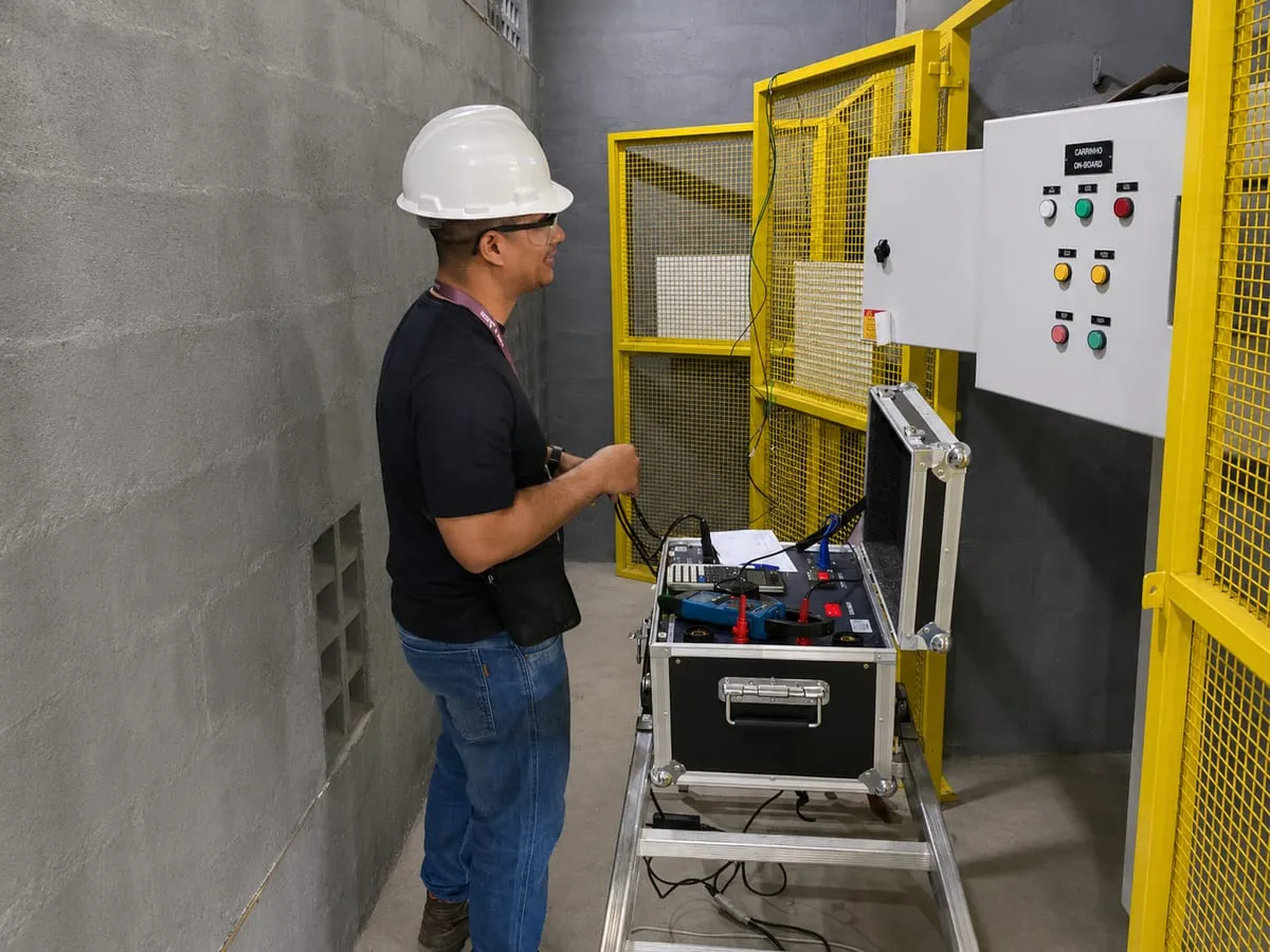 Inspeção de instalação elétrica industrial